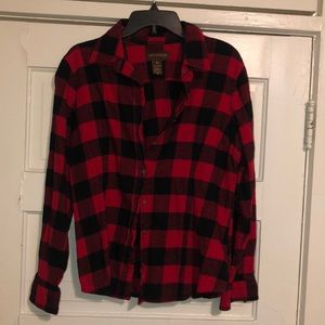 Buffalo plaid red and black flannel